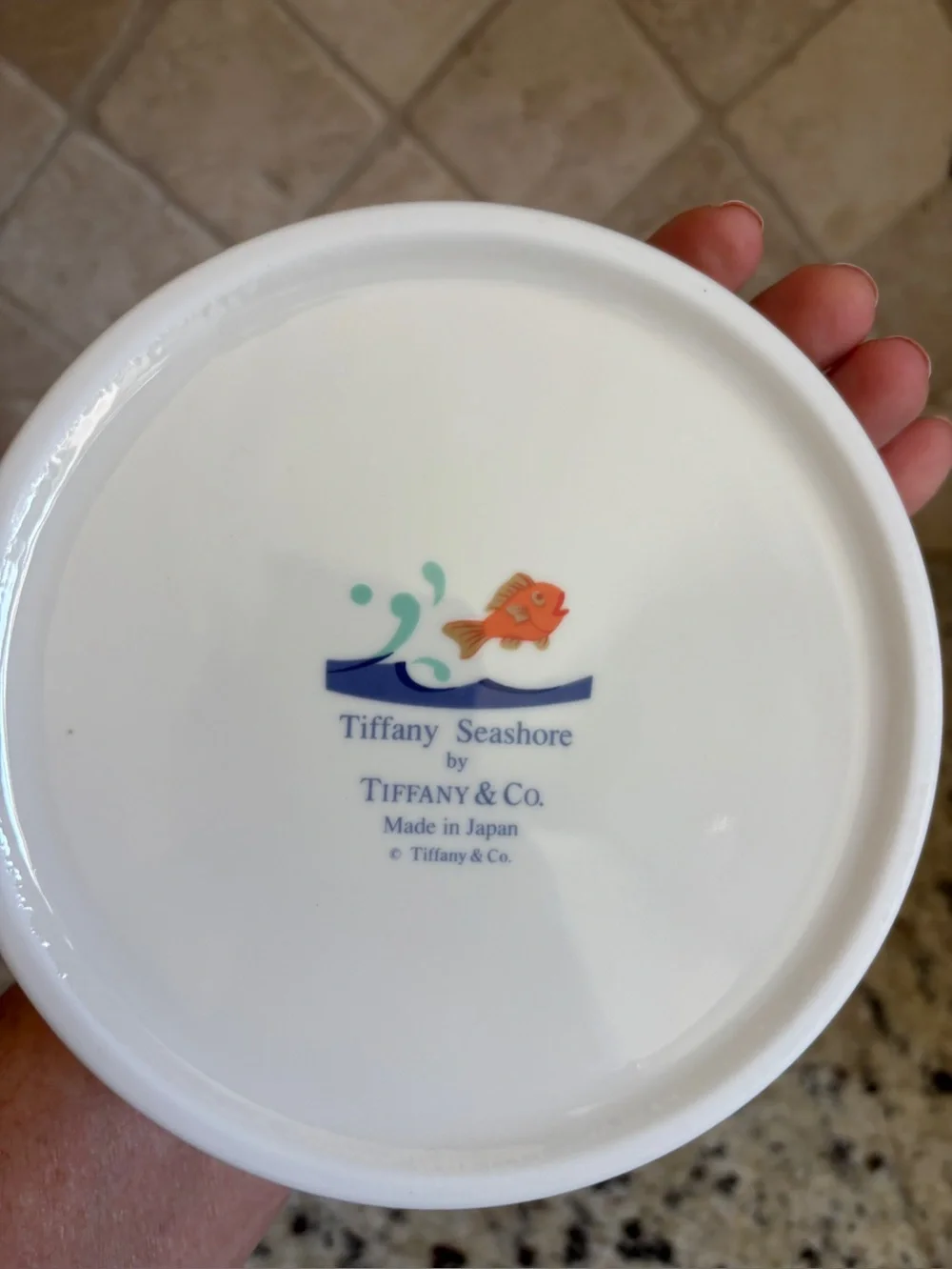 Vintage TIFFANY & Co. PORCELAIN 3 Pc Set~ Tiffany Seashore Vintage from 1990